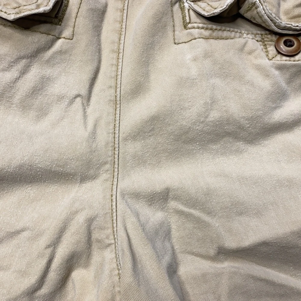 Hollister Tan Button Fly Cargo Shorts Size 28